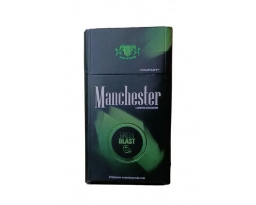 Купить Сигареты Manchester Green Blast (Манчестер Ред Бласт Кнопка Ментол)